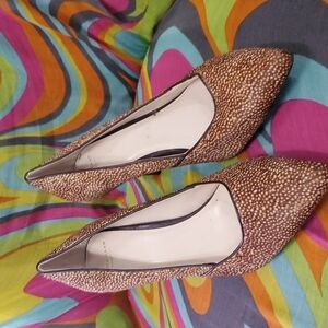 Cole Hann Grand Os Real Cow Fur Heels SZ 7.5B
